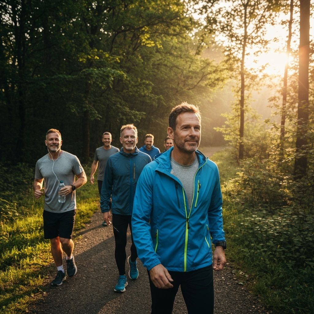 Men 40+ during morning walks